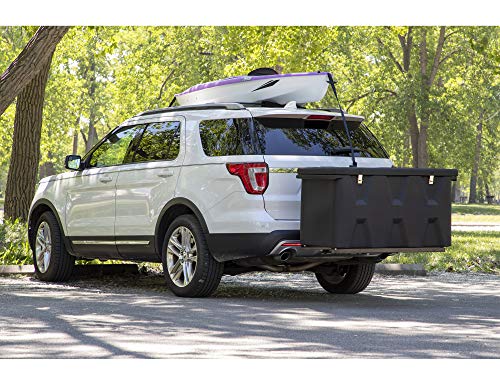 Large Poly Cargo Carrier Utility Storage Bin Box, 23x51x26 Inches, Black K374