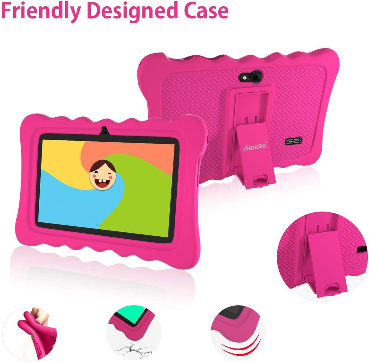 Kids Tablet 7-inch HD 32GB Android 9.0 WiFi 2GB RAM Pink Pack of 2 L848540