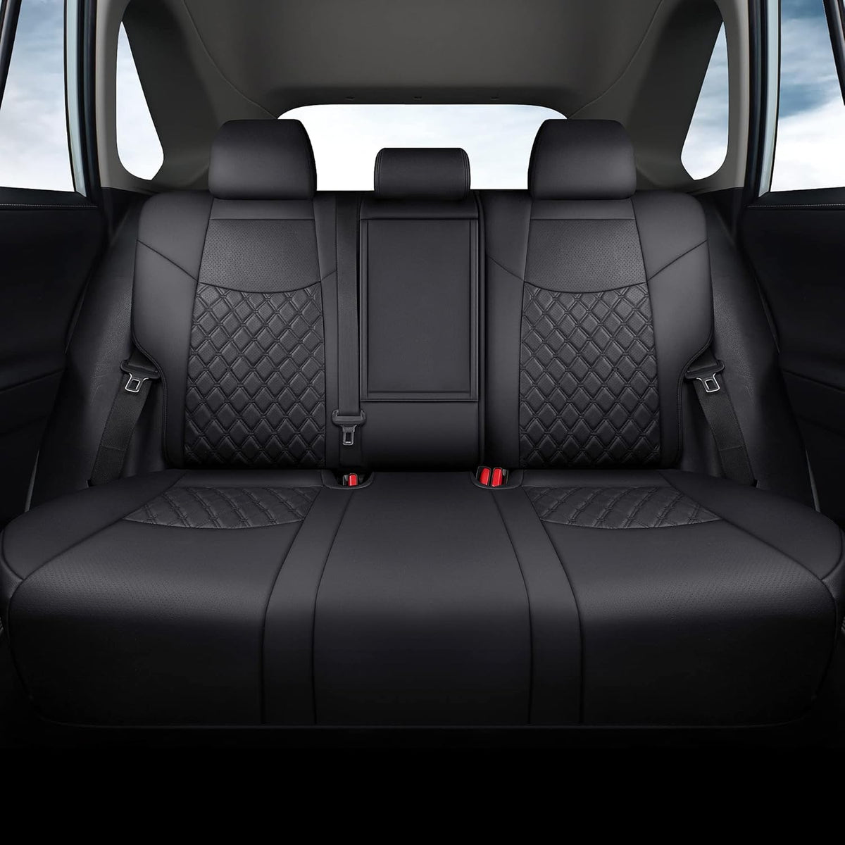 Grey Pu Leather Car Seat Covers Full Set for Toyota RAV4 X7487