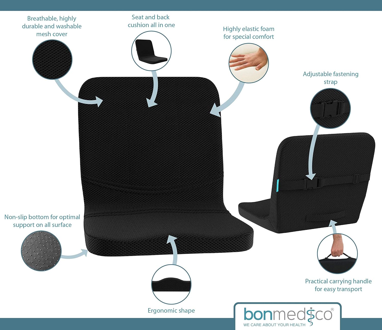 Memory Foam Seat Cushion for Office, Car, Wheelchair V404365