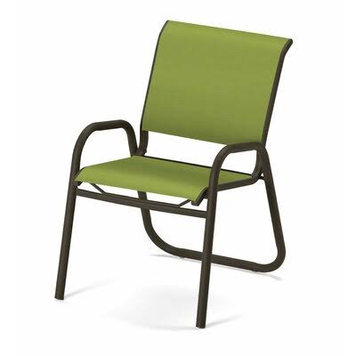 Stacking Patio Dining Chair Textured Beachwood Lime K7774