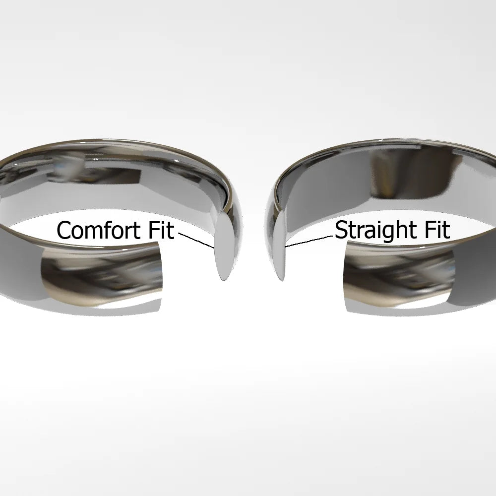Black Tungsten Carbide Comfort Fit Mens Wedding Band Ring N5424