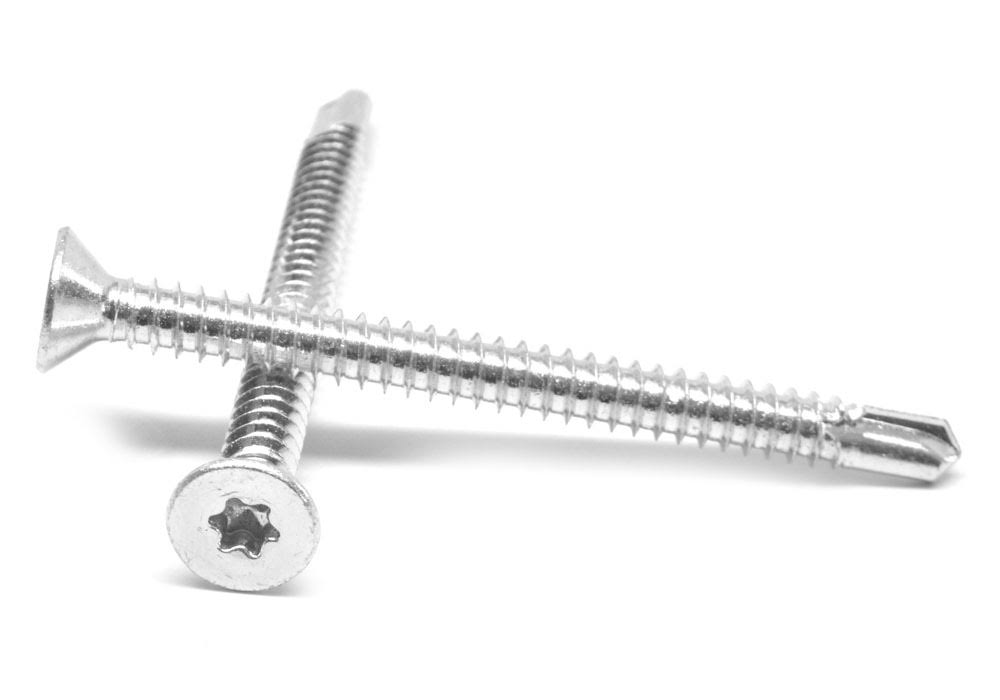 Self Drilling Screw 6 Lobe Flat Head Stainless Steel 18-8 S2487
