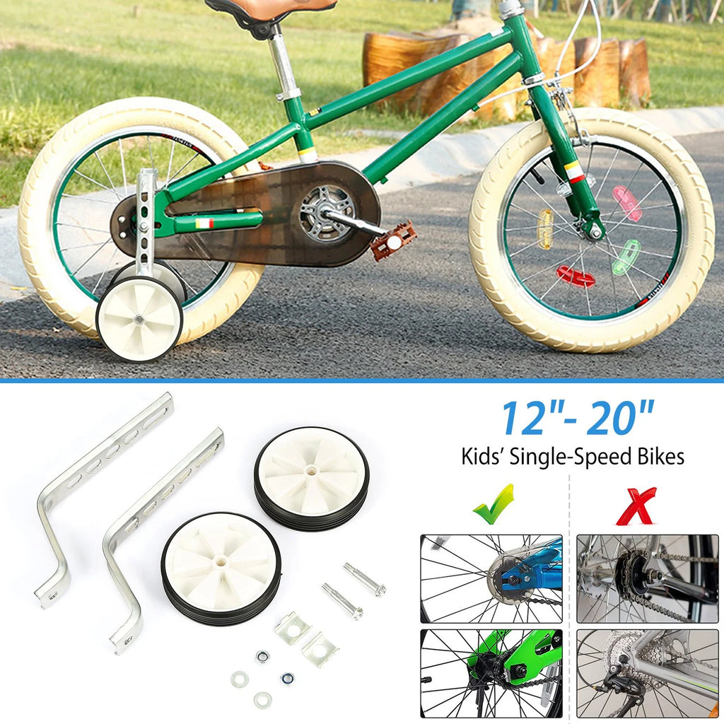 Children Bicycle Training Wheels with Adjustable Stabilizer Kit for 12"-20" Bike J655