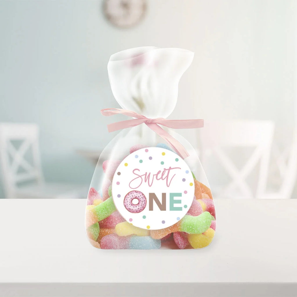 240-Pk Donut Theme Chocolate Drop Label Stickers V4818