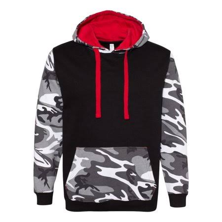 Black Camo Hooded Sweatshirt, Small A193094