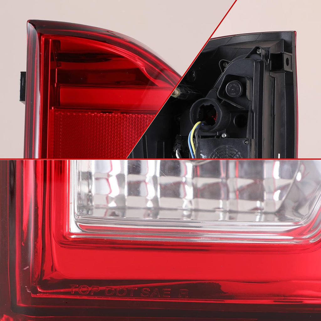 Black Housing Red Lens LED Tail Lights for Toyota Tacoma P302190