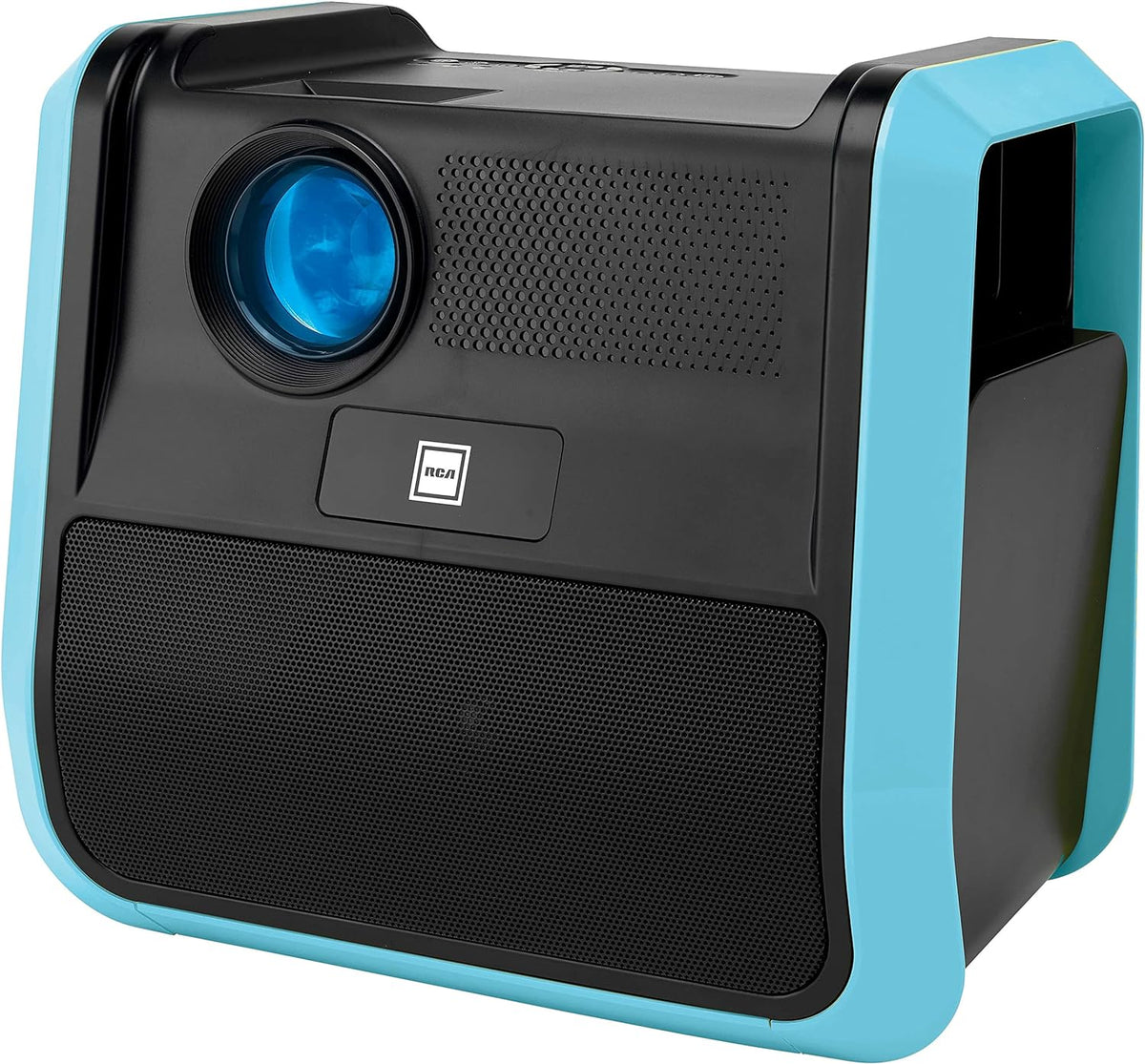 Portable Projector with Built-in Handles and Speakers, Black/Red A902