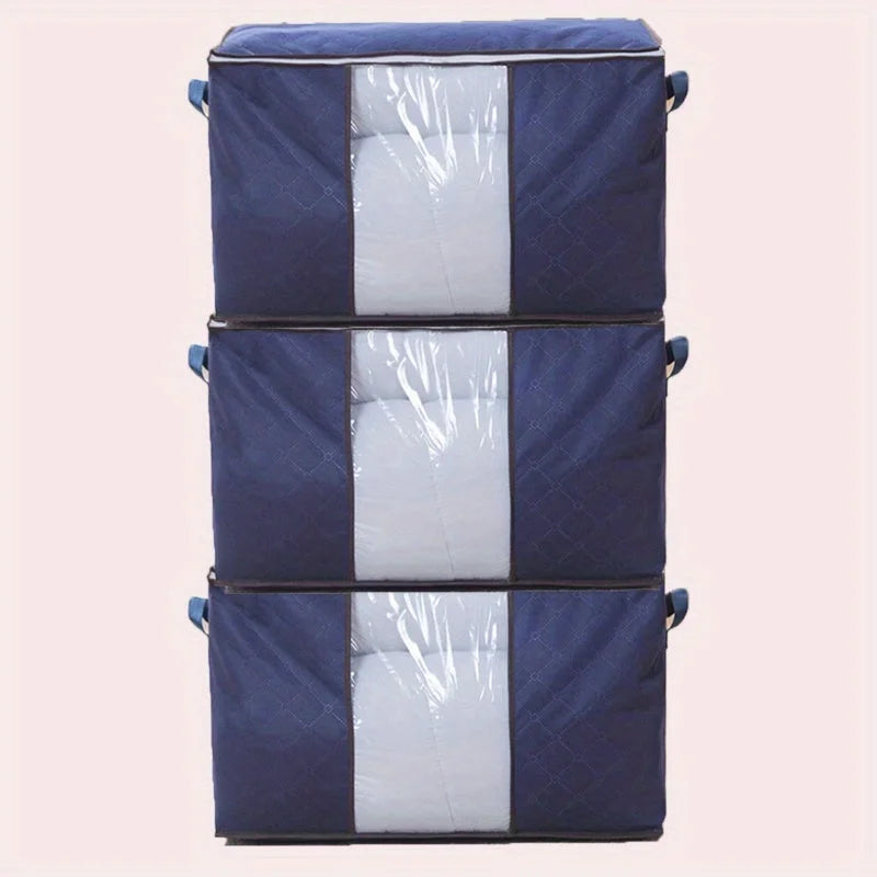 Grey 3 Pack Large Storage Bags with Reinforced Handles W135719