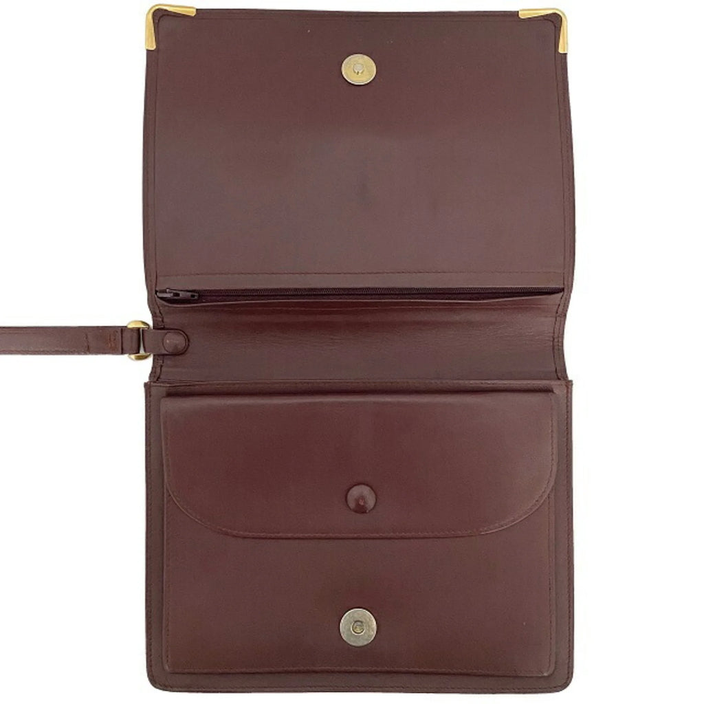 Bordeaux Leather Clutch Bag X9403