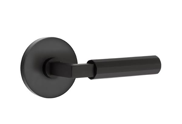 Flat Black Lever Passage Set H593
