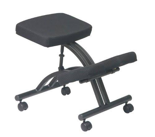 Black Metal Base Knee Chair with Casters B709432