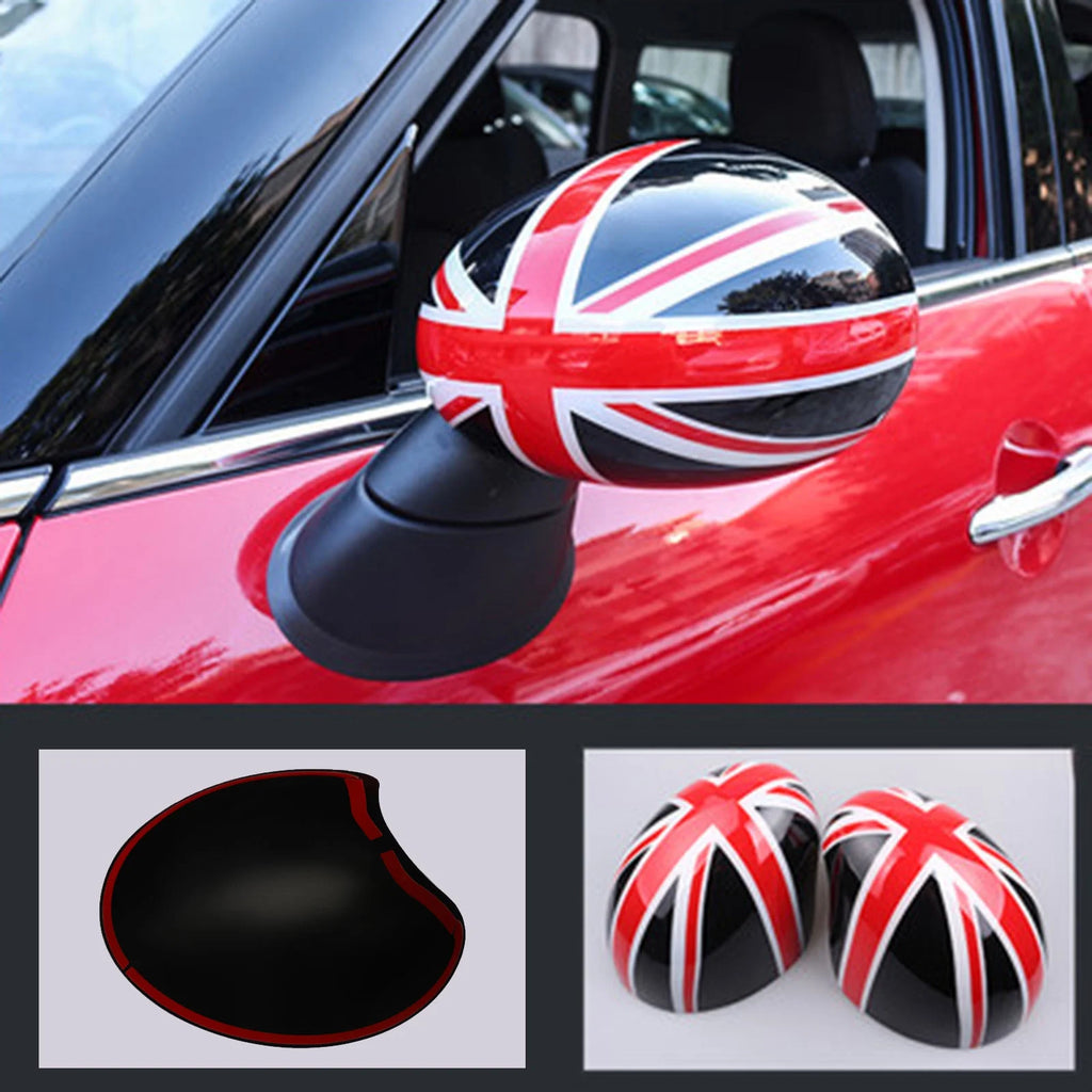 2pcs Black/Red Mirror Covers for MINI Cooper X54318