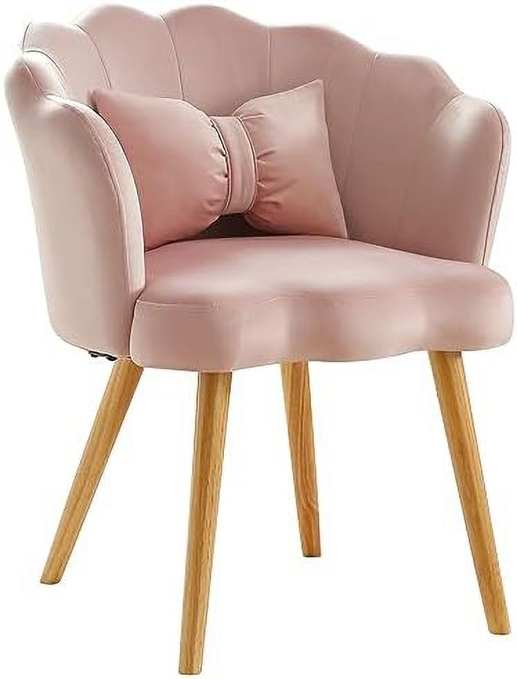 Yellow Velvet Accent Chair with Waist Pillow Y12738
