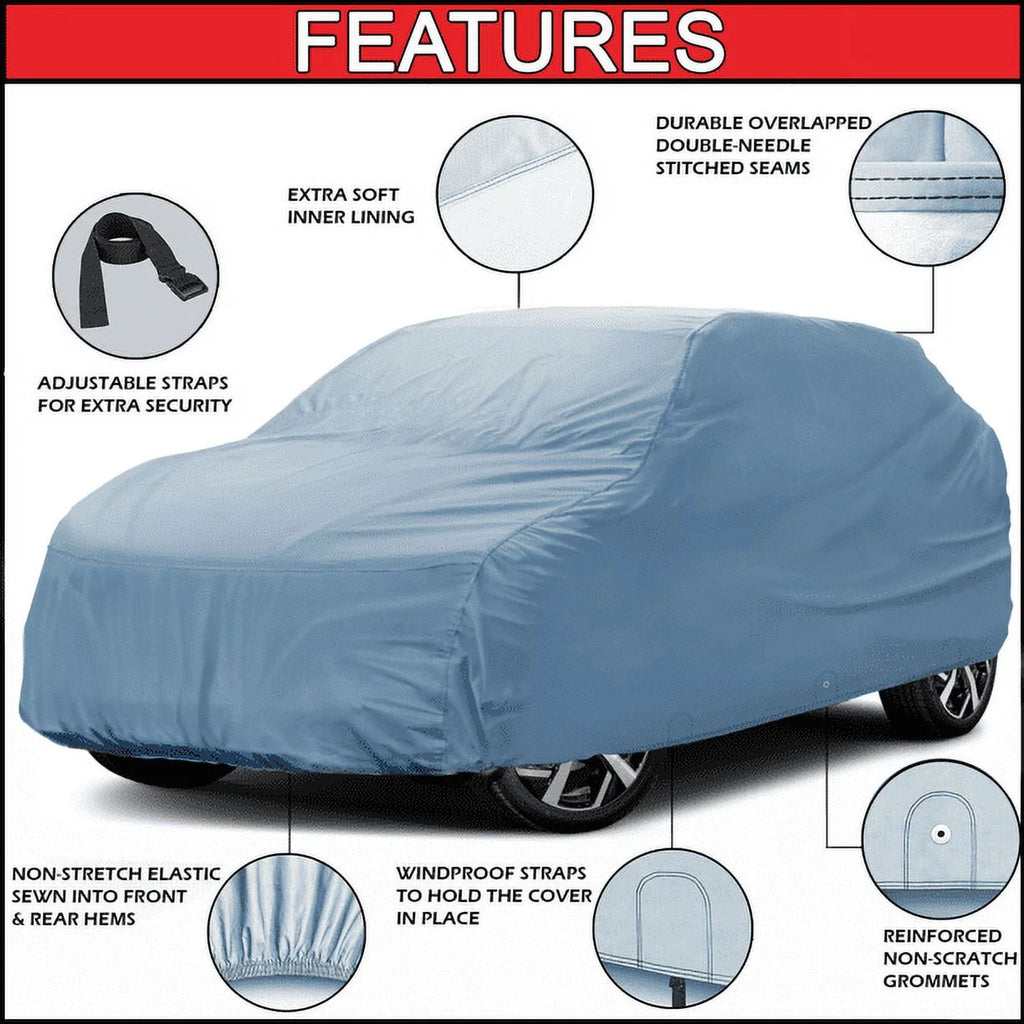 Waterproof Full Exterior Car Cover for Jeep Wrangler 2-Door B77774