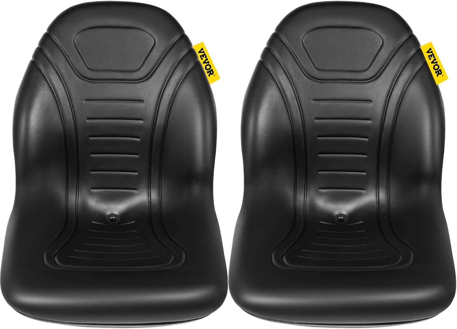 Black Vinyl High Back Tractor Seat Replacement 2 Pcs X6710