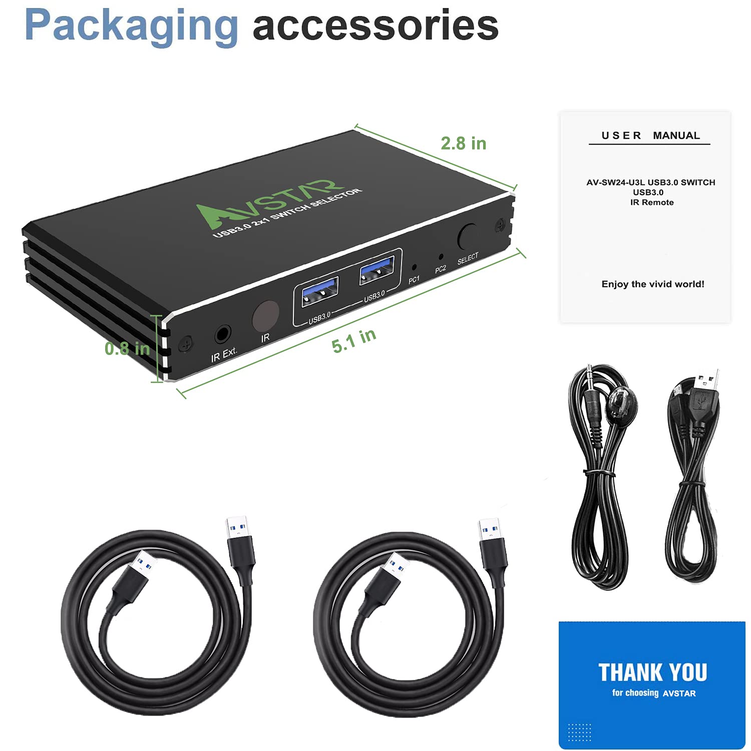 4 Port USB 3.1 3.0 KVM Switch with IR Remote Control T867732