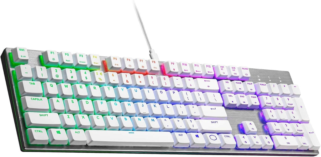 Tenkeyless Mechanical Keyboard with Cherry MX Low Profile Switches in Brushed Aluminum P777
