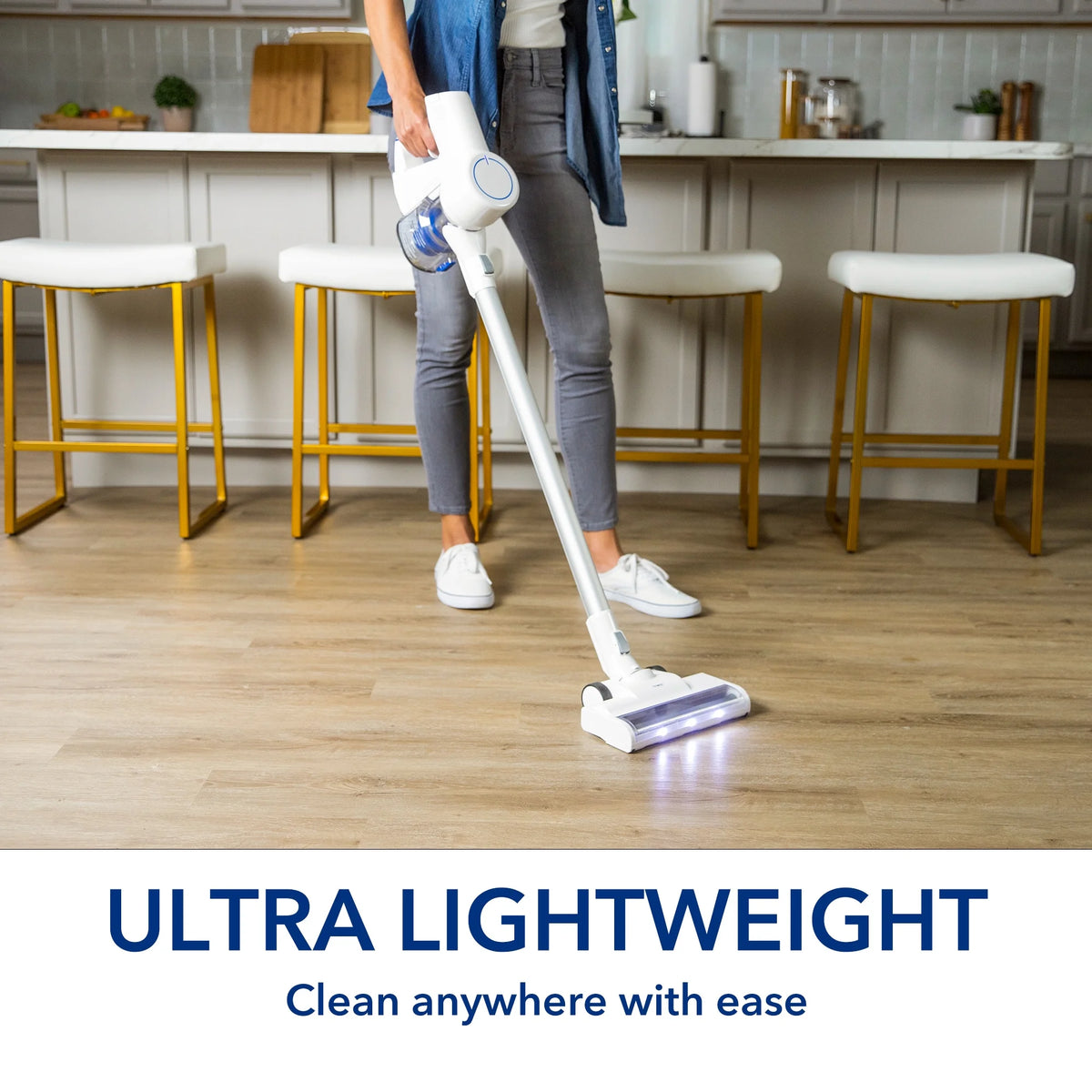 Cordless Stick Vacuum with HEPA Filtration and LED Headlight K2254