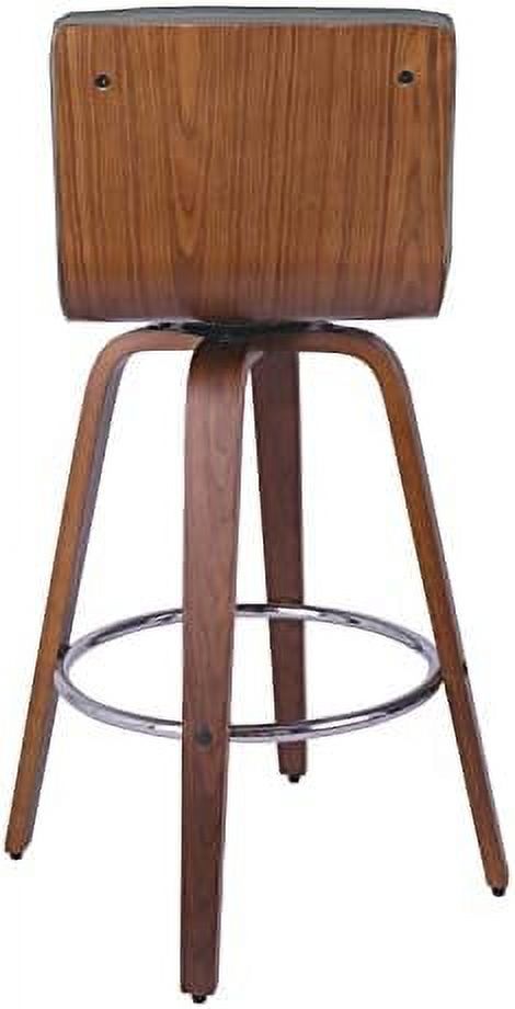 Swivel Stool with Back Set of 2 PU Leather Counter Height Stool X662