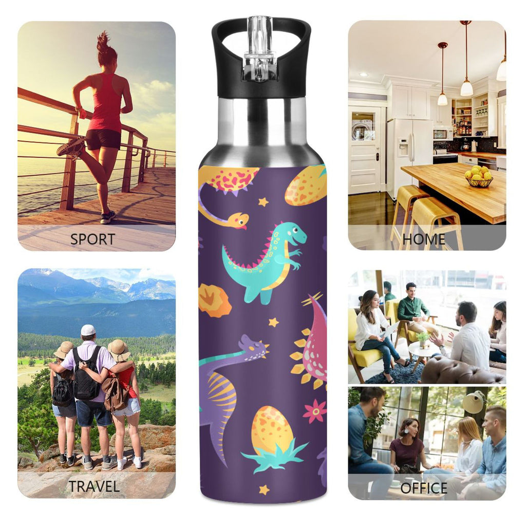 Stainless Steel Insulated Water Bottle with Straw Lid U20285