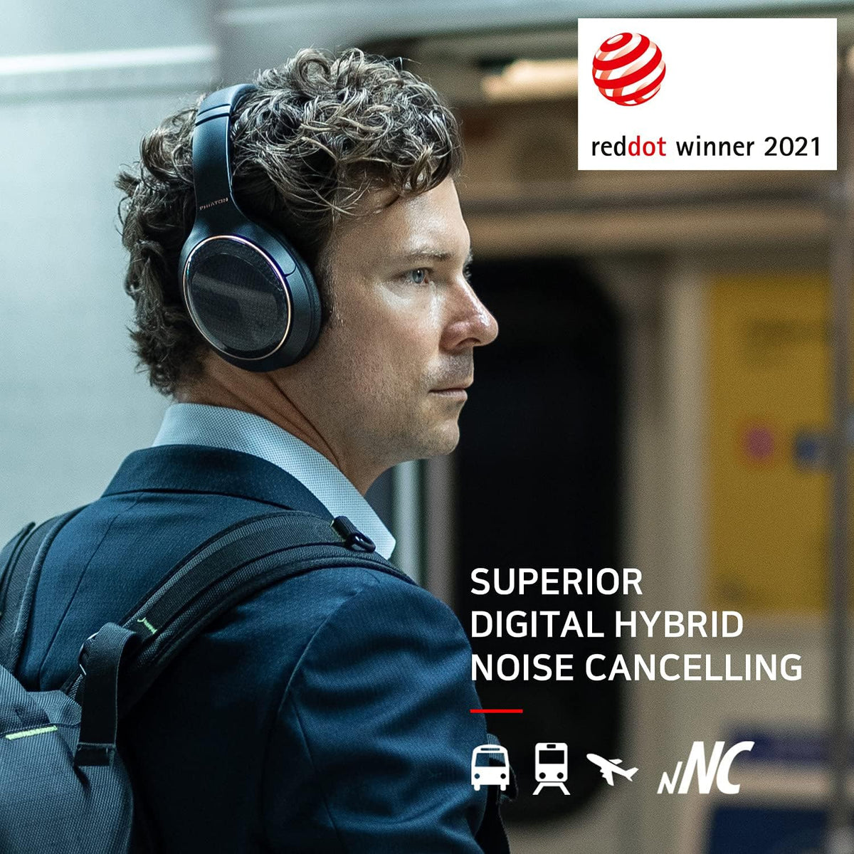900 Legacy Digital Hybrid Active Noise Cancelling Headphones, Wireless AptX Bluetooth Over Ears, 43 Hours of Playback F91674