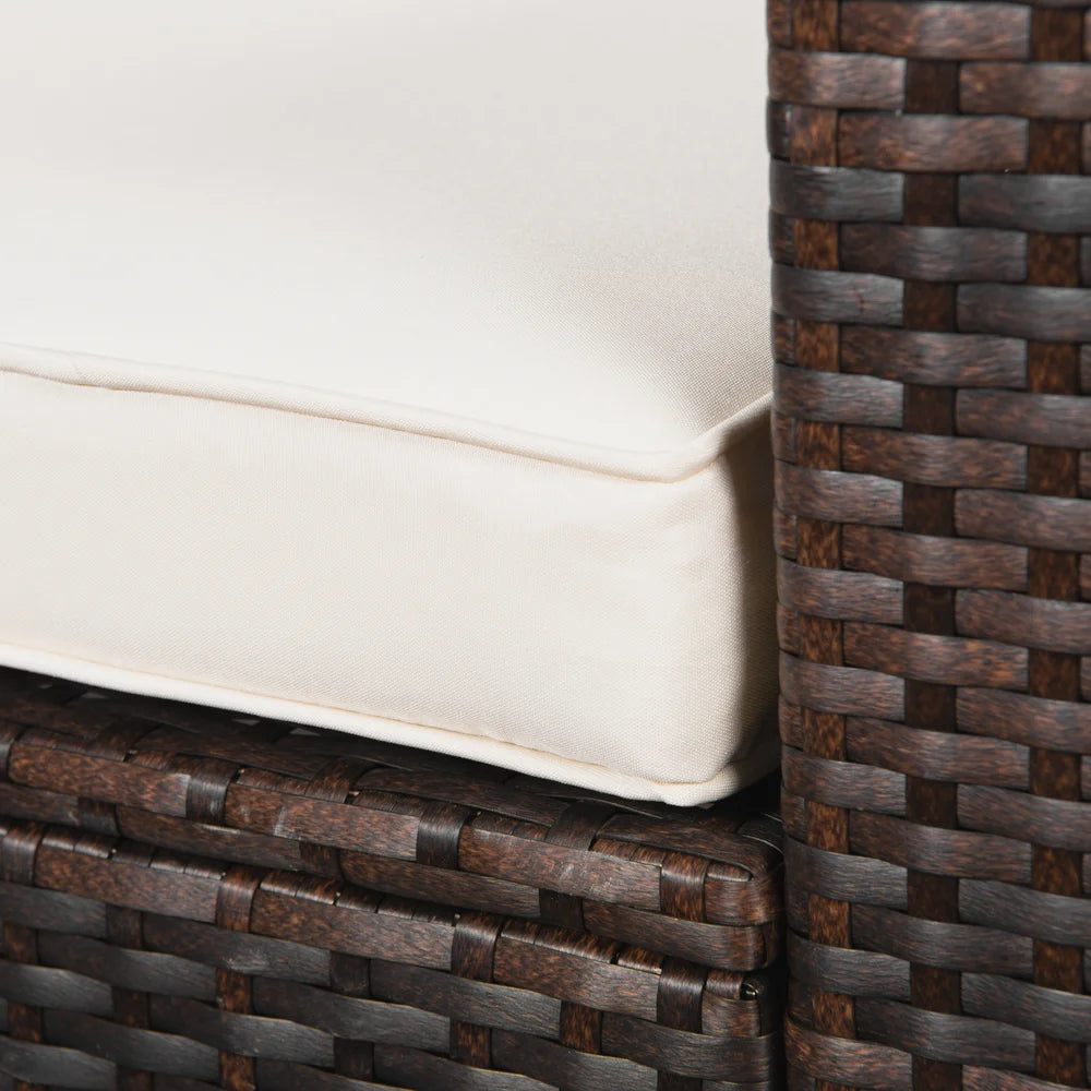 Brown PE Rattan Wicker Sectional Cushioned Sofa Set G910856