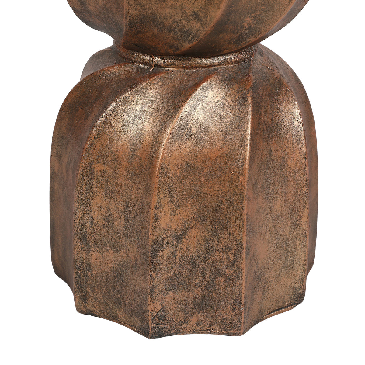Weathered Copper Cement Stool And Side Table H975