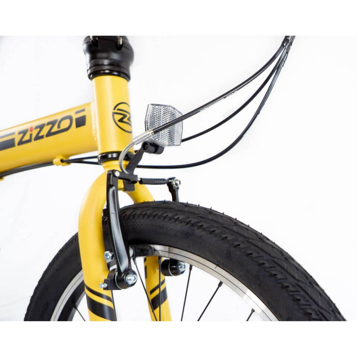 Yellow 7-Speed Aluminum Folding Bike B9586