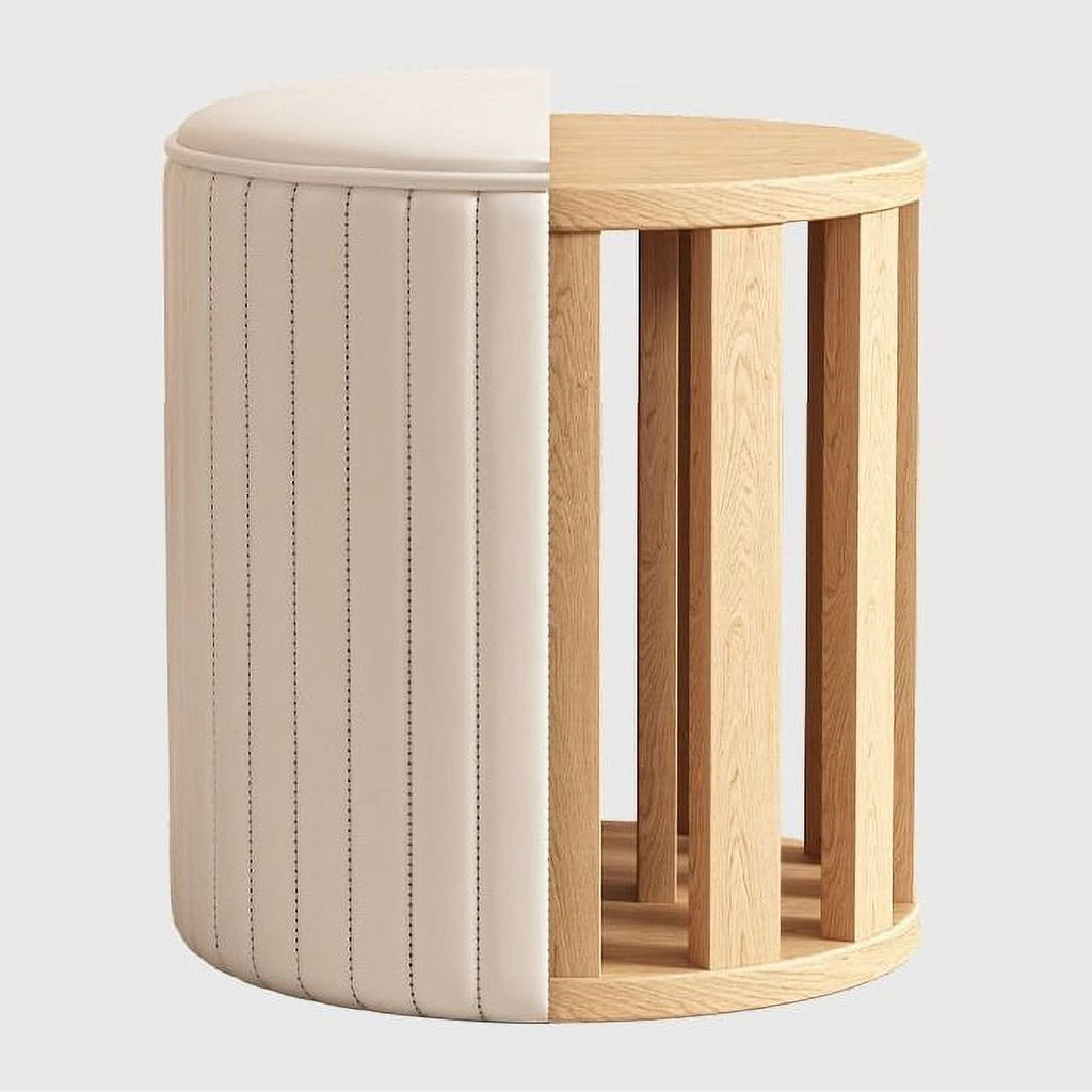 Soft Leather Makeup Stool E687517