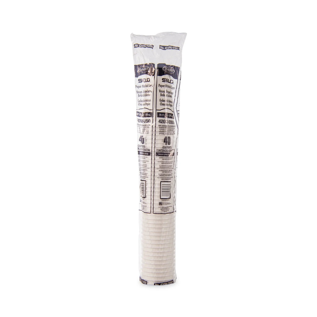 20 oz White Poly Paper Hot Cups A205104