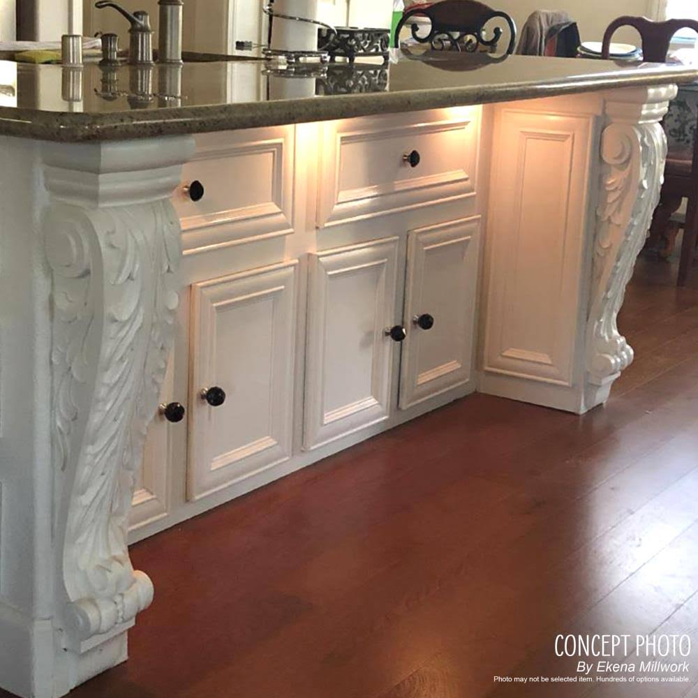 Large Wide Acanthus Wood Corbel G92334