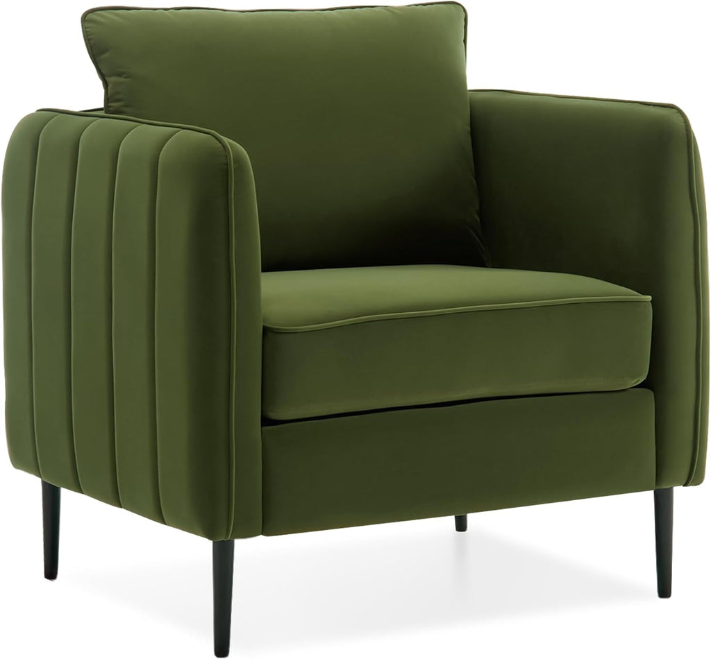 Olive Green Velvet Accent Chair H530