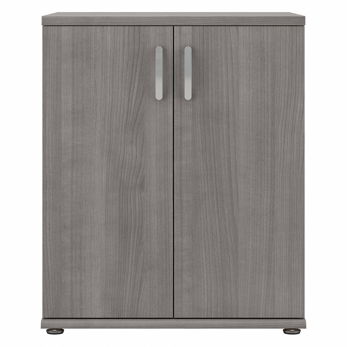 Storm Gray Floor Storage Cabinet with Doors and Shelves K62222