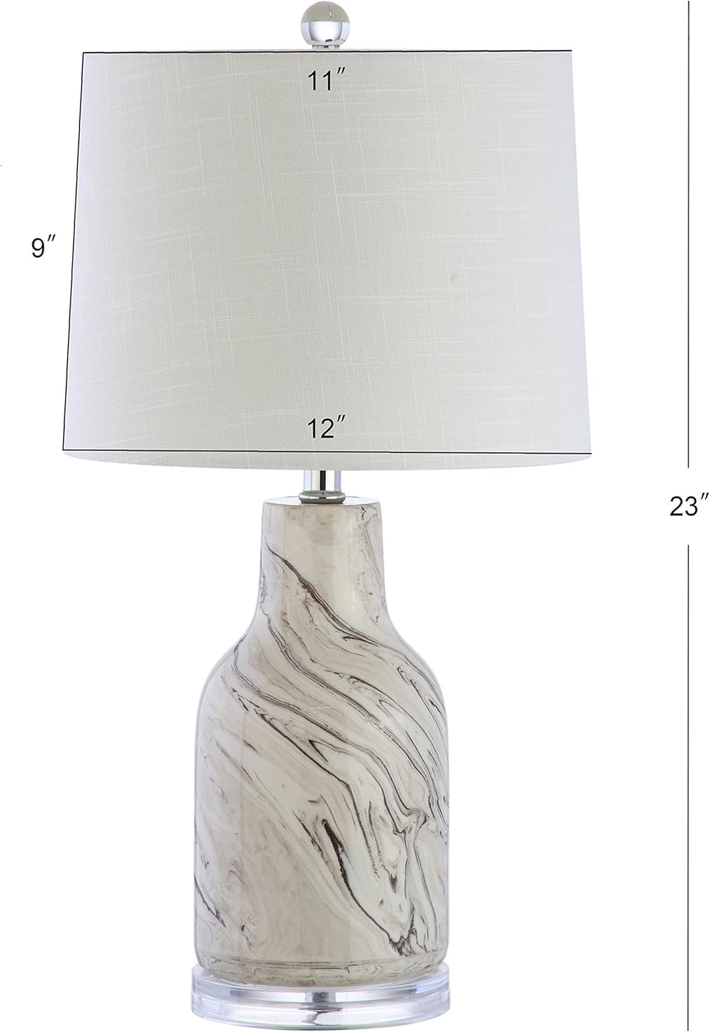 Gray/White Ceramic LED Table Lamp U329874