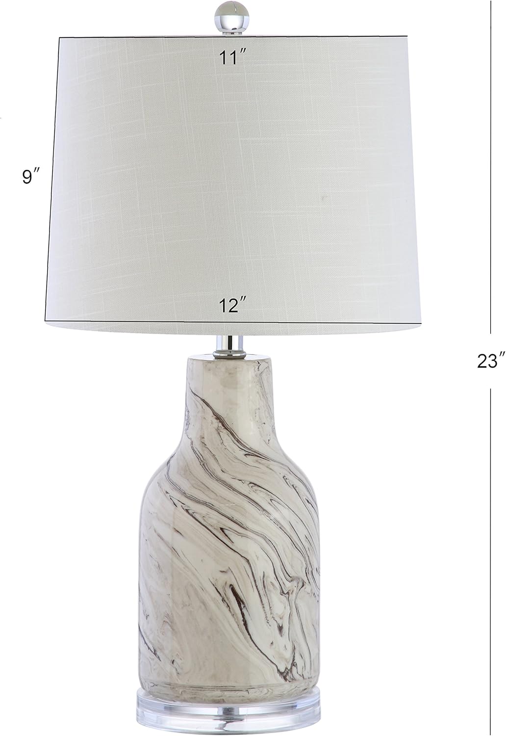Gray/White Ceramic LED Table Lamp U329874