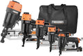 Pneumatic Framing and Finishing Nailers and Staplers Combo Kit with Canvas Bag (5-Piece) Y74911