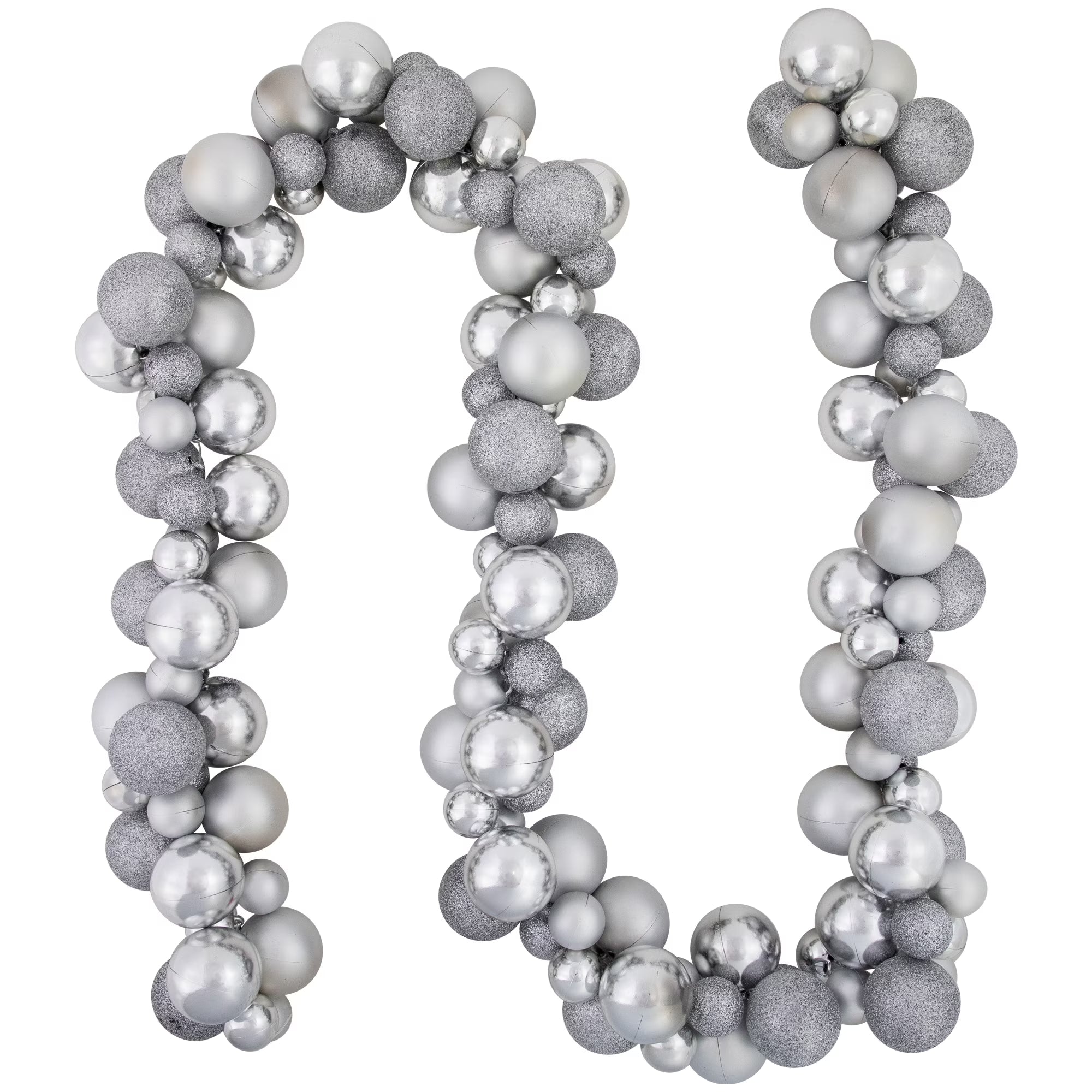 Silver Shatterproof Ball Christmas Garland A135