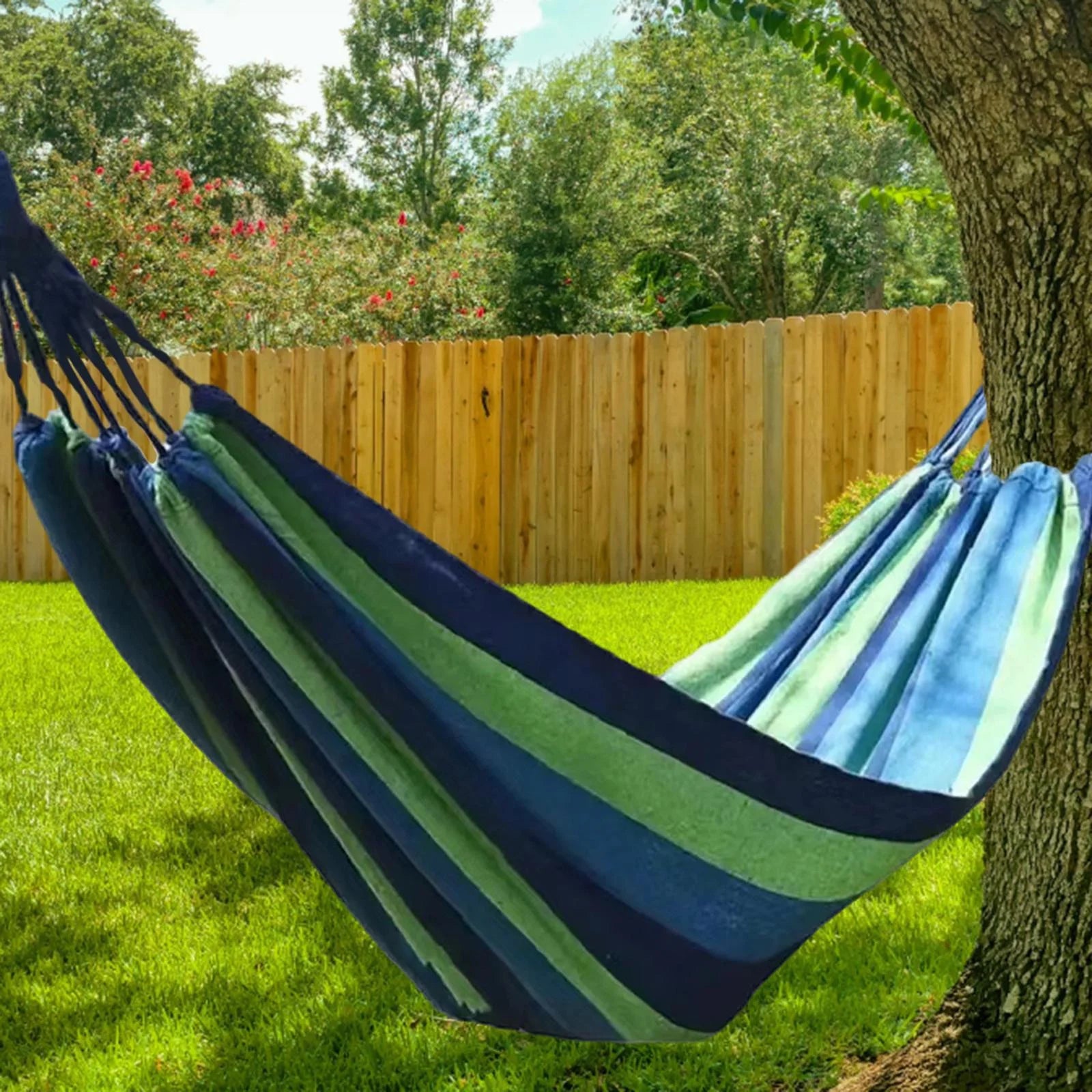 Blue Canvas Camping Hammock 190x80cm L354