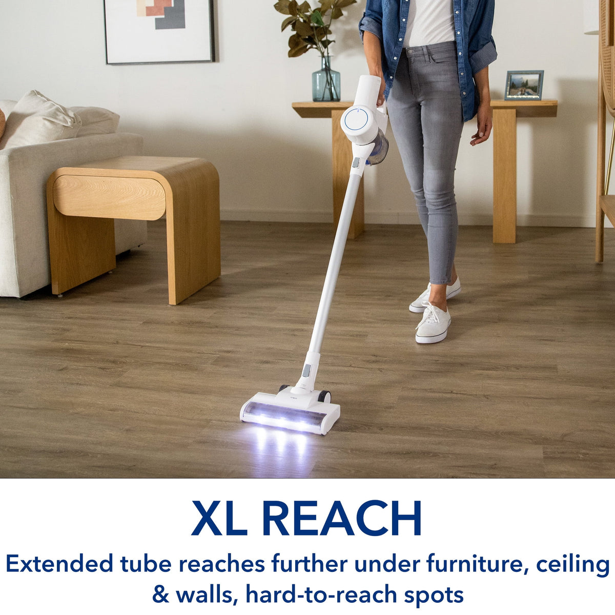 Cordless Stick Vacuum with HEPA Filtration and LED Headlight K2254