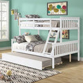 Twin Over Full Solid Wood Bunk Bed with Trundle D7772