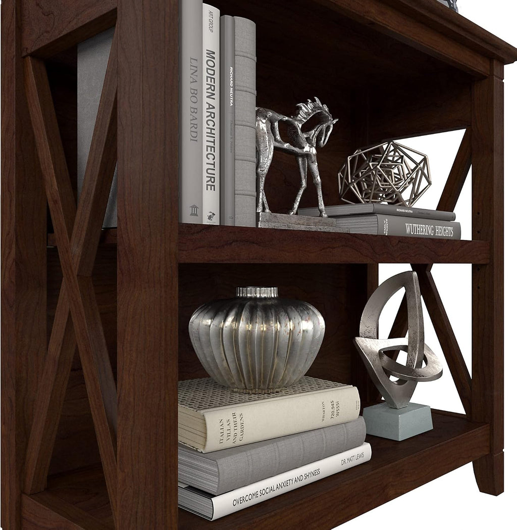 Small 2 Shelf Bookcase, Bing Cherry T3274