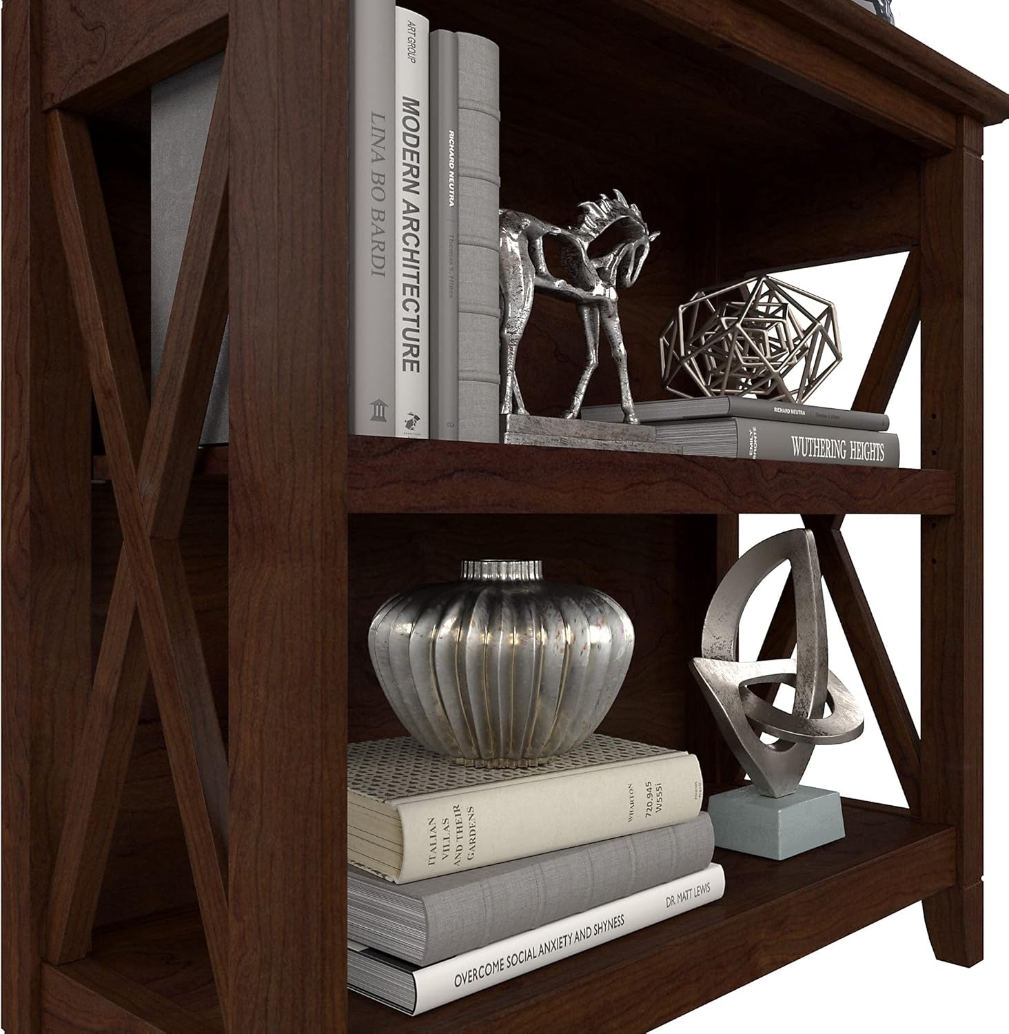 Small 2 Shelf Bookcase, Bing Cherry T3274