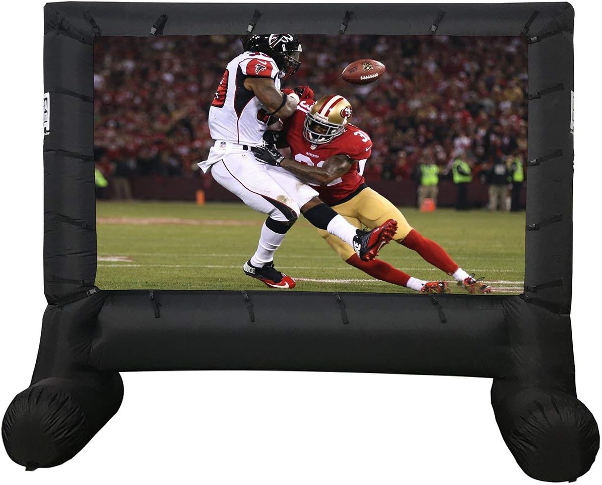 14' Inflatable Canvas Projection Screen with Inflation Fan, Tie-Downs and Storage Bag C9062