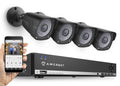 3MP 4CH Video Security System with 4 Weatherproof IP66 Bullet Cameras D14743