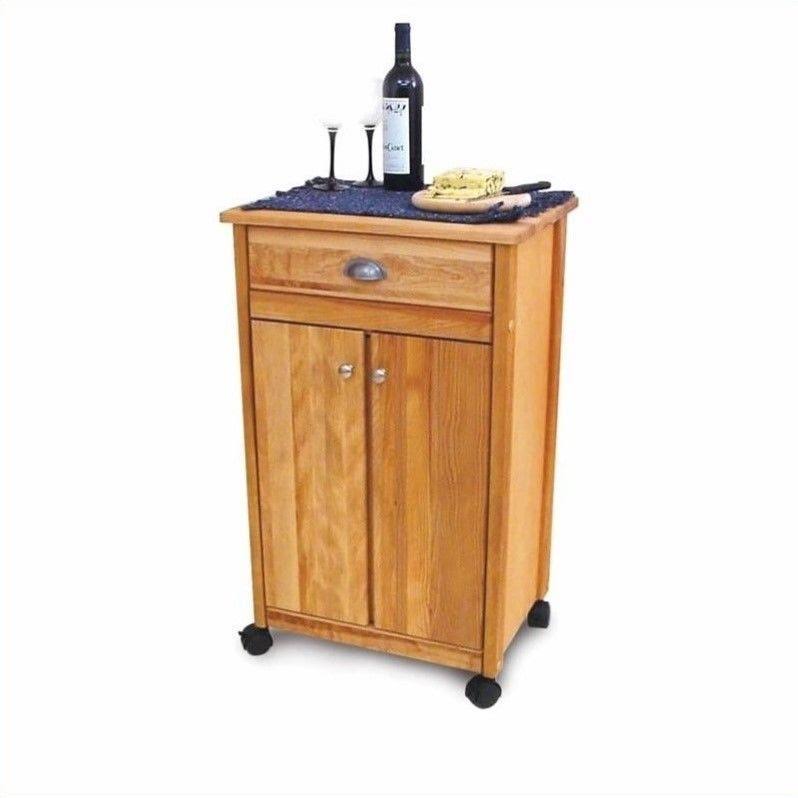 Birch Hardwood Butcher Block Kitchen Cart E49481