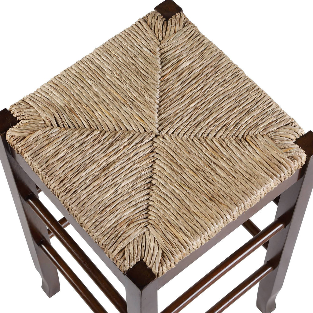 29x22 Square Rush Stool Cappuccino N6345