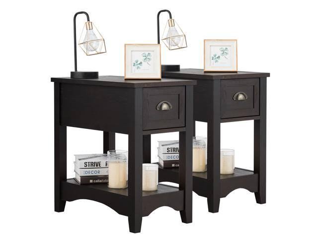 3 Pcs Counter Height Dining Table and 2 Chairs Black O2658