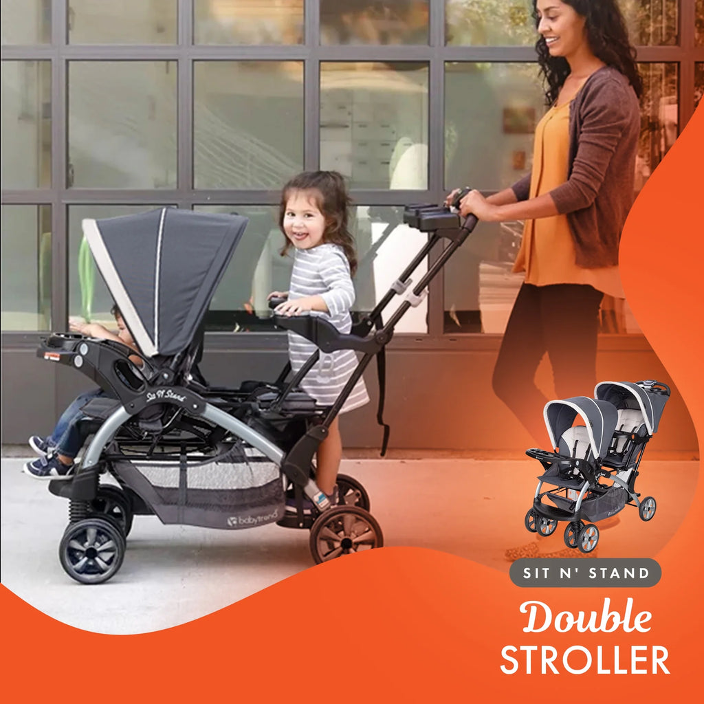 Magnolia Double Baby Stroller and Single Car Seat T3022