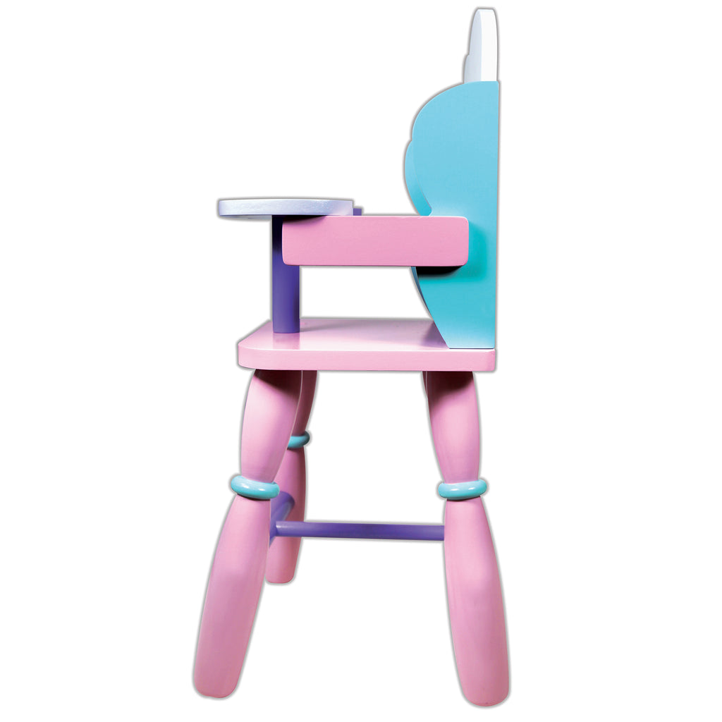 Pink Wooden Baby Doll High Chair O24592